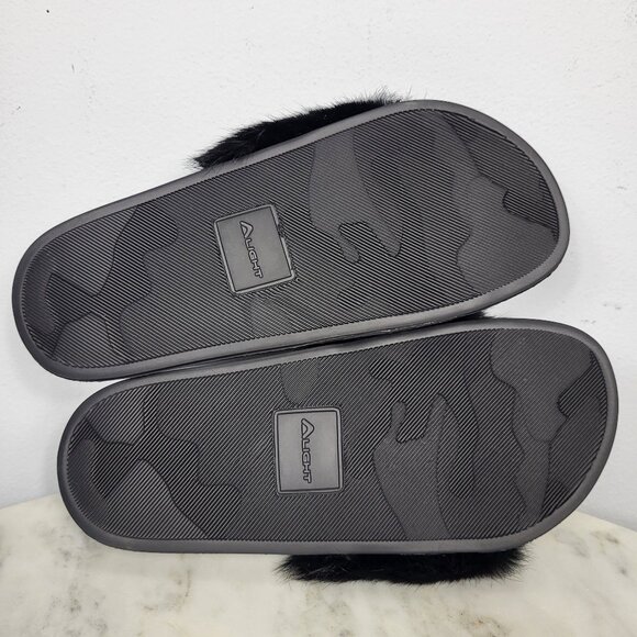 NWB~$825~DSQUARED2~8/8.5~ICON BLACK WHITE GENUINE RABBIT FUR SANDALS SLIDES - Picture 14 of 16